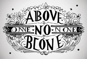 Above no one, below no one tattoo idea