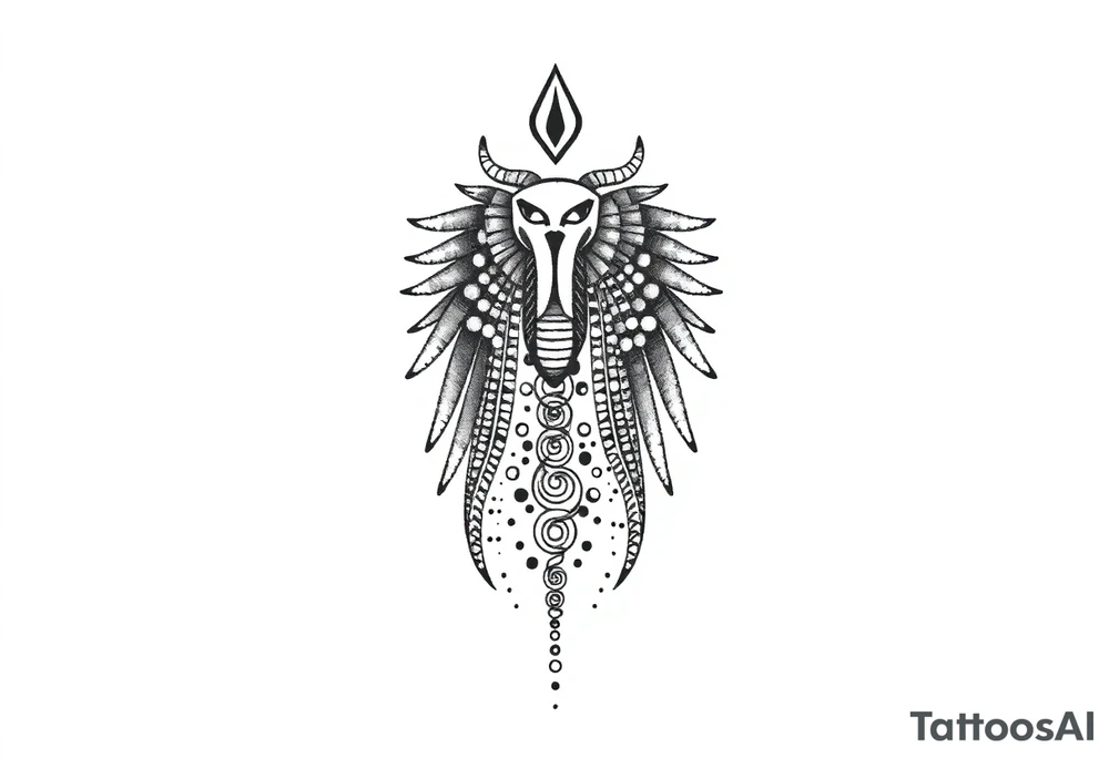 Enlil anunnaki god with his name above tattoo idea