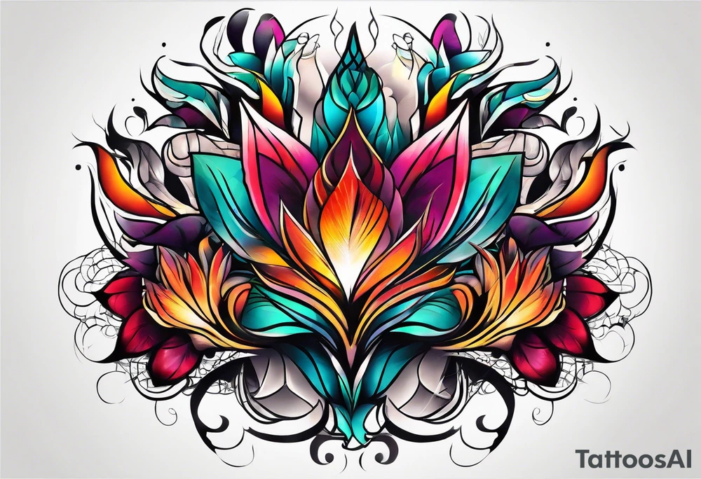 abstract on hand tattoo idea