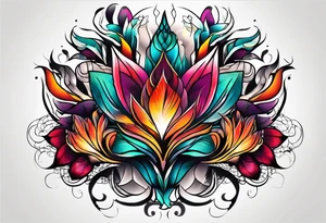 abstract on hand tattoo idea