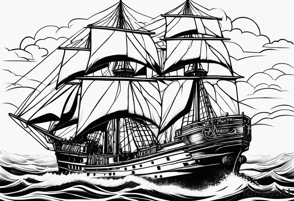 navy ship tattoo idea