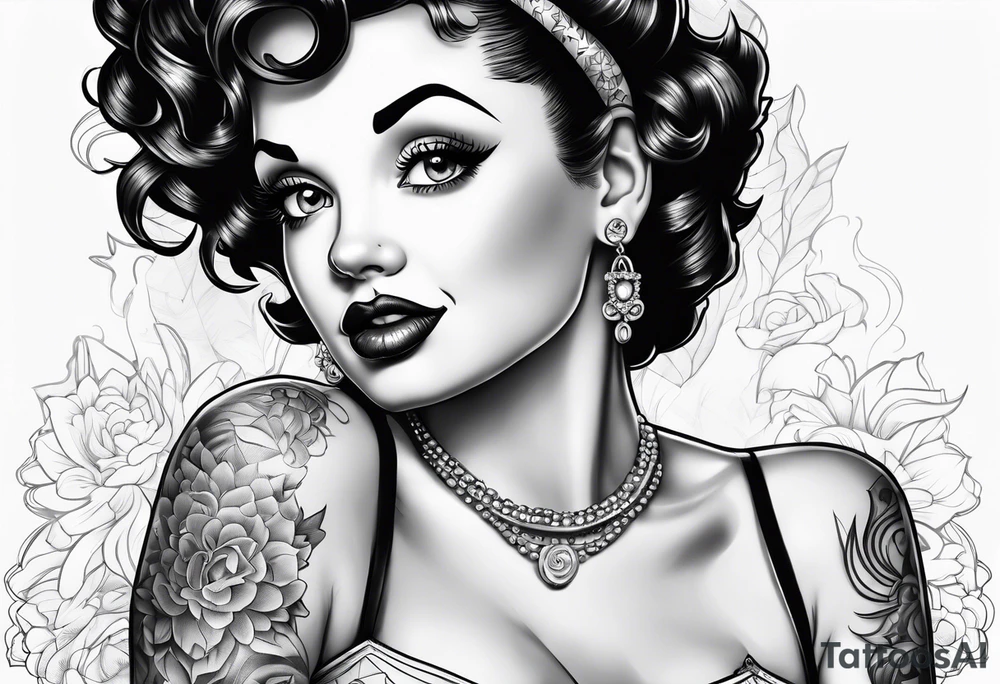 Betty boop tattoo idea