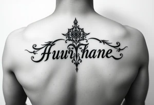 Name behind the neck cover up tattoo idea tattoo idea