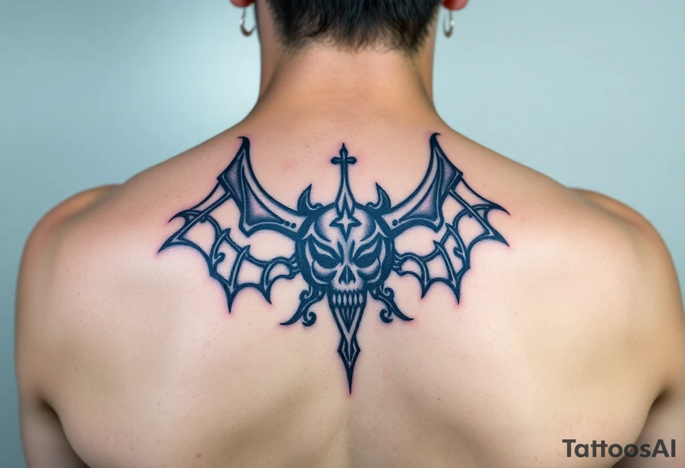 Devil, worshiping symbols for your face tattoo idea