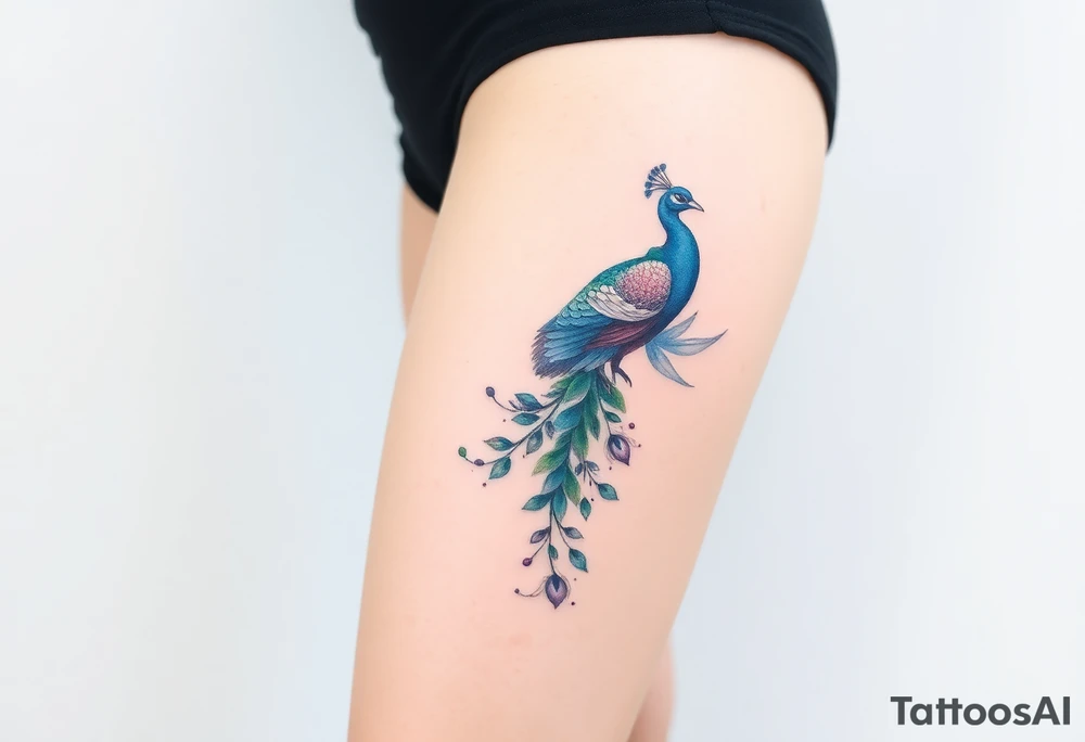 Peacock tattoo idea