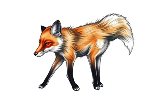 adult fox tattoo idea