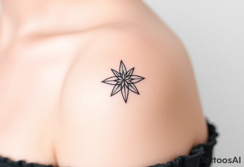 Create a star tattoo design. tattoo idea