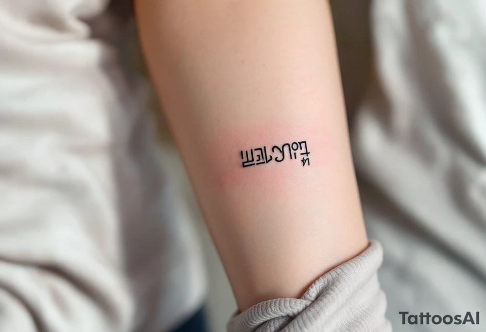 A silver and black cartouche holding hieroglyphs of a loved one’s name. tattoo idea