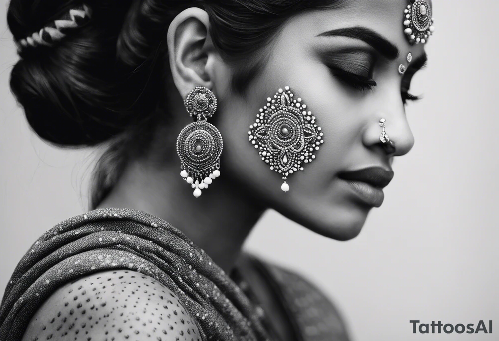 indian woman tattoo idea