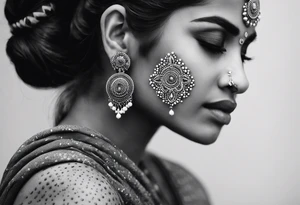 indian woman tattoo idea