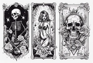 love and death tarot card tattoo idea
