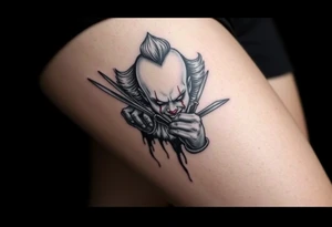 Pennywise, Edward scissor hands, and jason tattoo idea