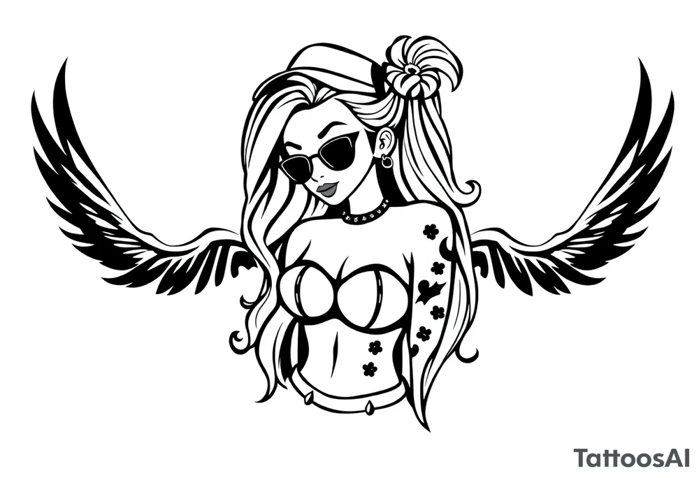 Gangsta lady tattoo idea