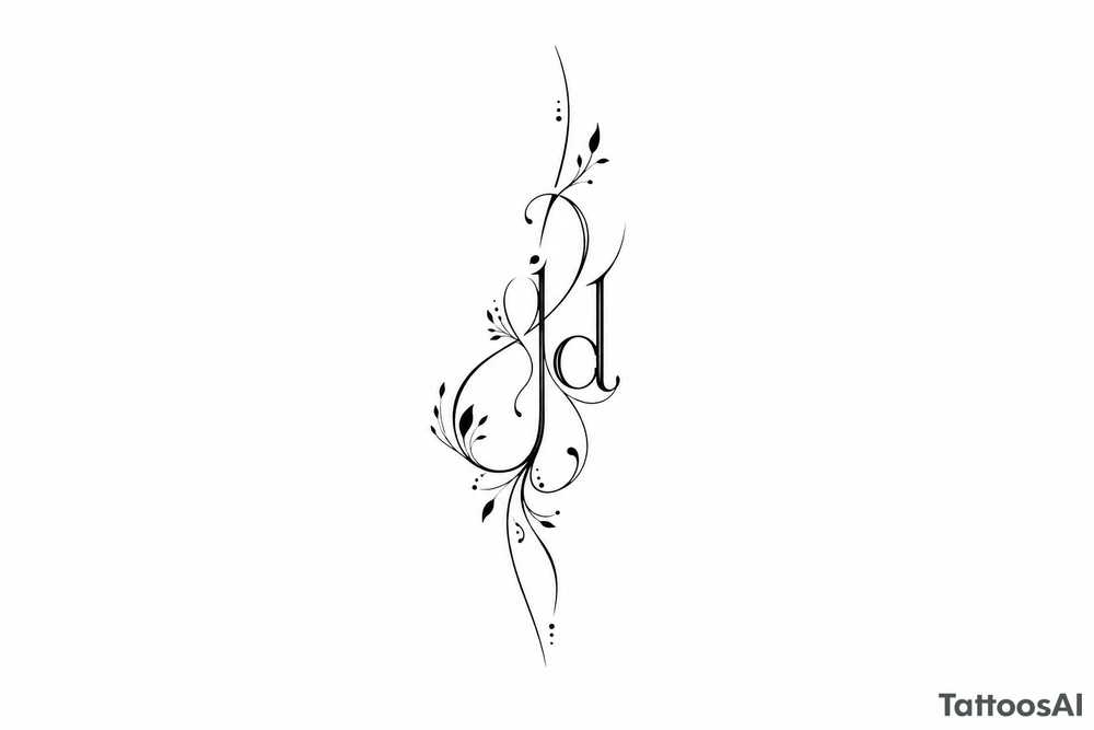 do a j and d but where u cannot see them easily
less details more minimalist tattoo idea