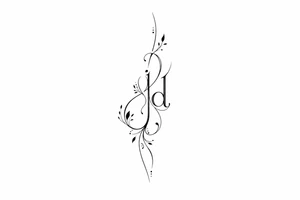 do a j and d but where u cannot see them easily
less details more minimalist tattoo idea