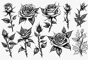 Thorns and roses tattoo idea