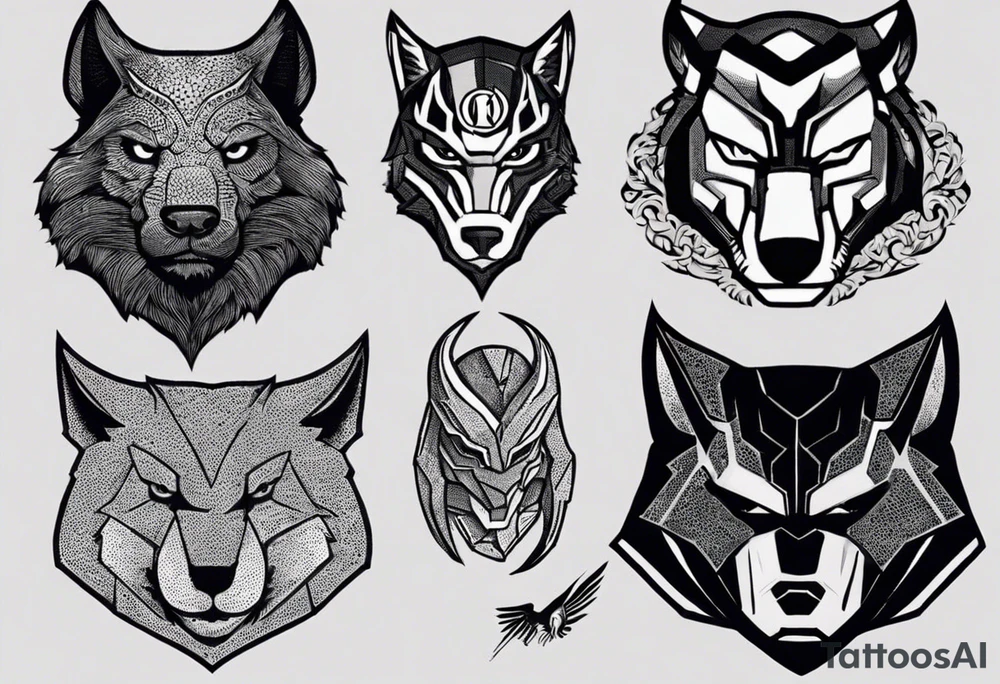 I want to change Avengers Team characters with animals. Hulk will be represented by a Badger.
Thor will be depicted as an Alpha Grey Wolf.
Captain America will be symbolized by a Bull.
Iron Man's character will be embodied by a Canary.
Black Widow's role will be portrayed by an Axolotl.
Hawkeye will be depicted as a Sudan Plated Lizard.
Nick Fury will be represented by a Cat. tattoo idea