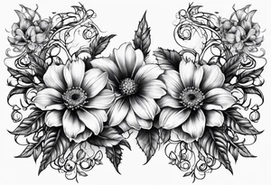 Two paths. One dark, twisted and thorny. Second bright, flowers and beautiful tattoo idea