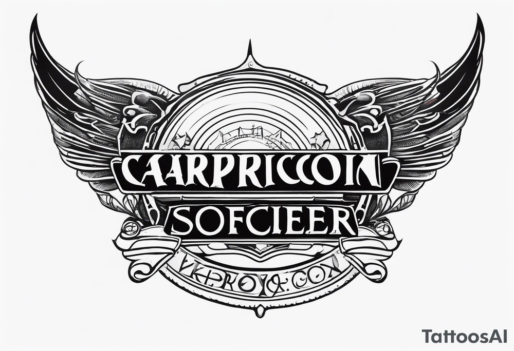 capricorn sunglasses Officer tattoo idea