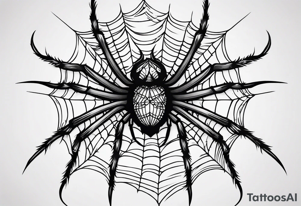 Gothic spider tattoo idea
