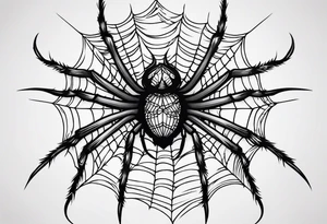 Gothic spider tattoo idea