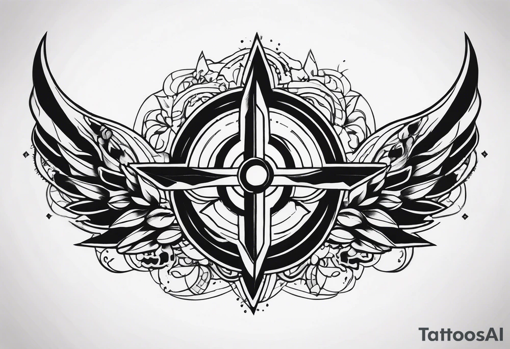 Forearm symbol of war and peace tattoo idea