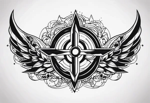 Forearm symbol of war and peace tattoo idea