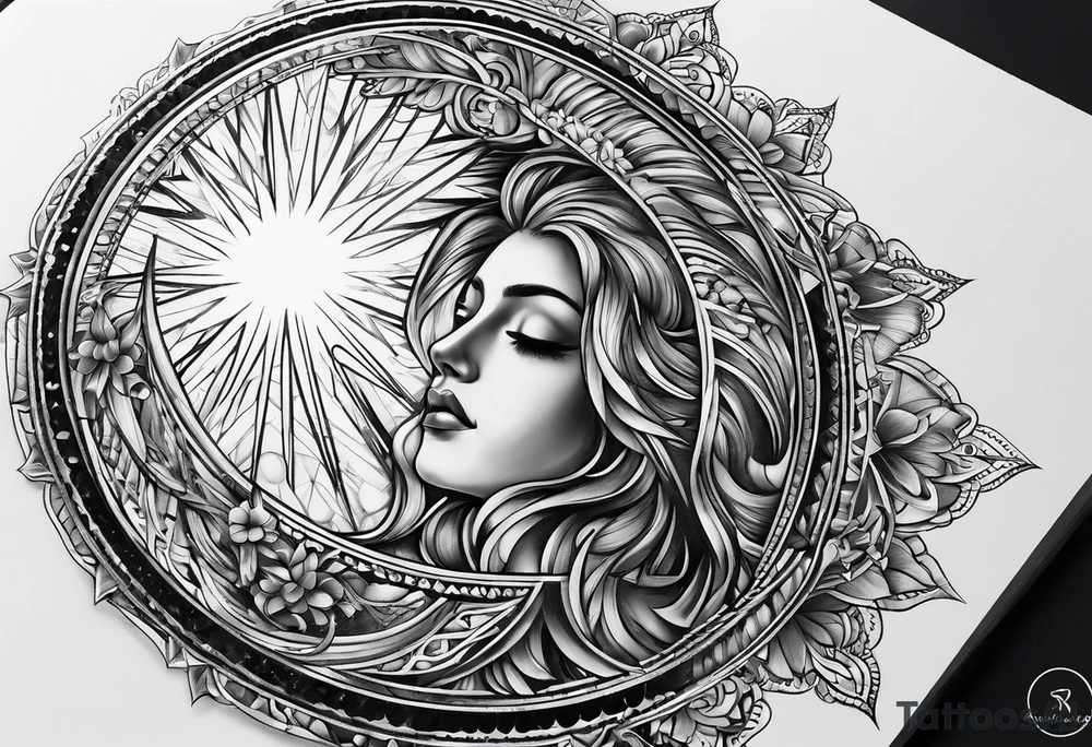 prism dispersing light into spiritual rays tattoo idea