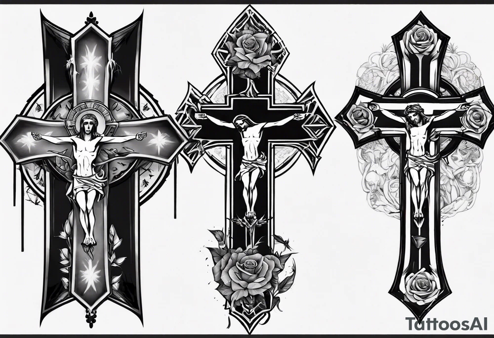 Crucifix tattoo idea