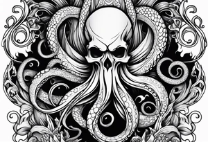 gothic tentacles tattoo idea