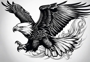 supper  flying eagle tattoo idea