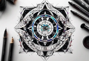 time and space tattoo idea
