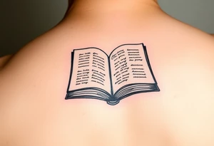 abstract open book tattoo idea