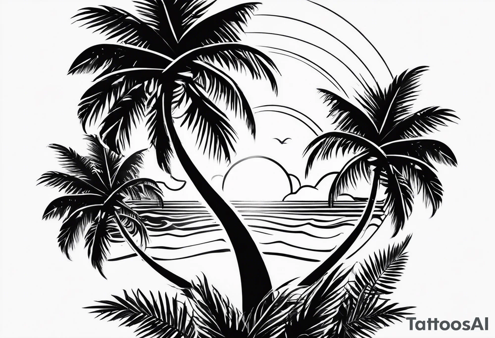 palm tree tattoo idea