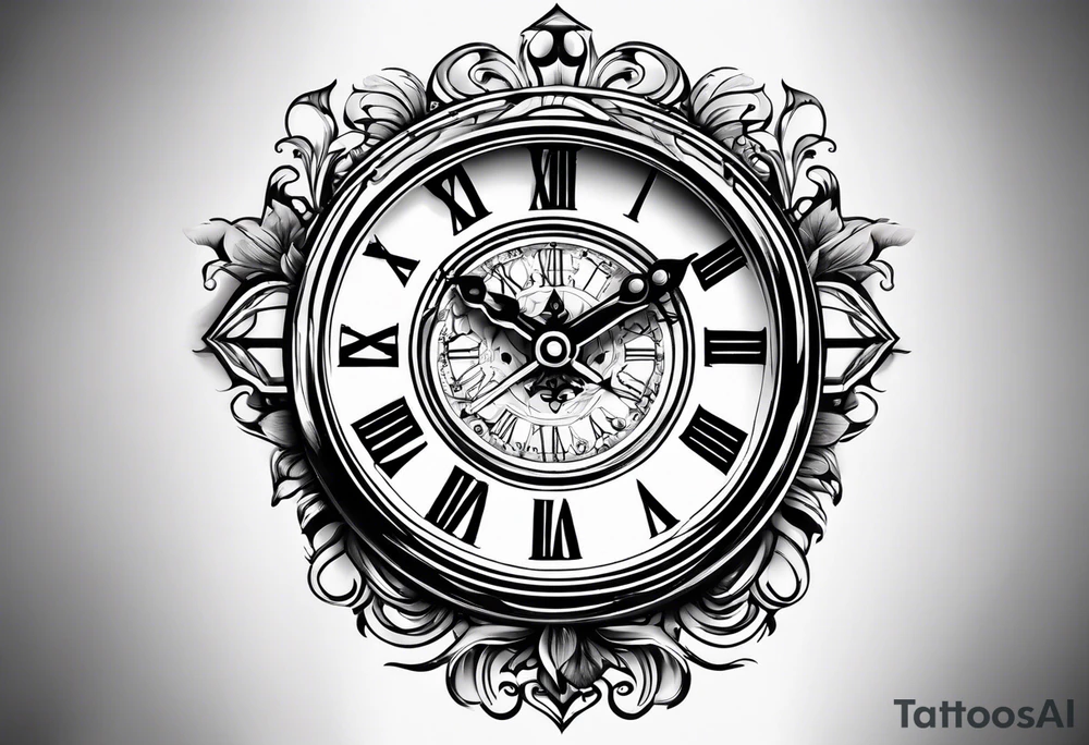 Date clock tattoo idea