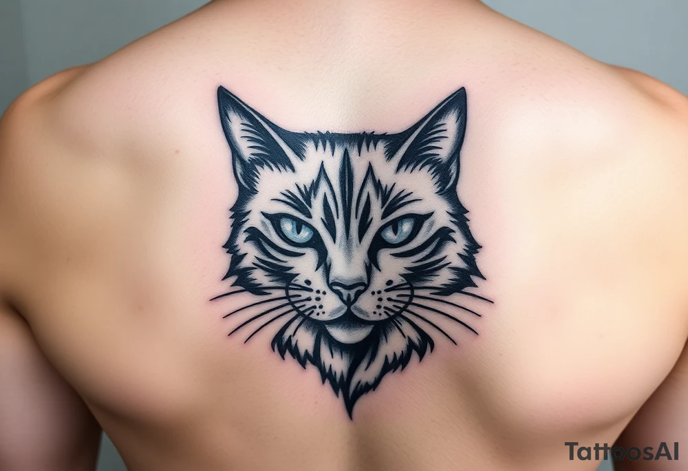 black cat tattoo idea