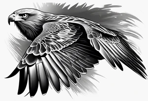 Black kite. Soft. Small. Child like. Environmental elements tattoo idea