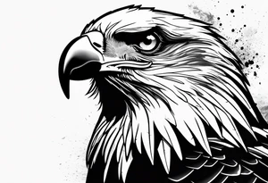 eagle trash polka tattoo idea