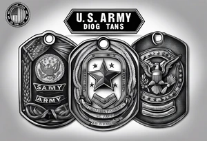 Us army dog tags tattoo idea