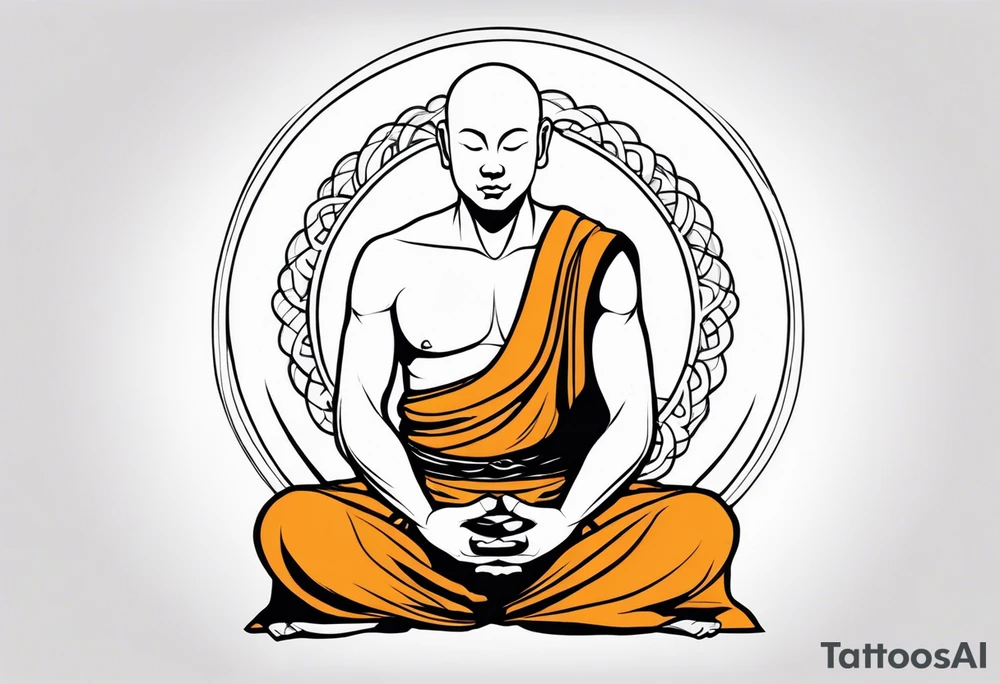 Zen Monk tattoo idea