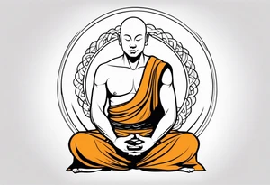 Zen Monk tattoo idea