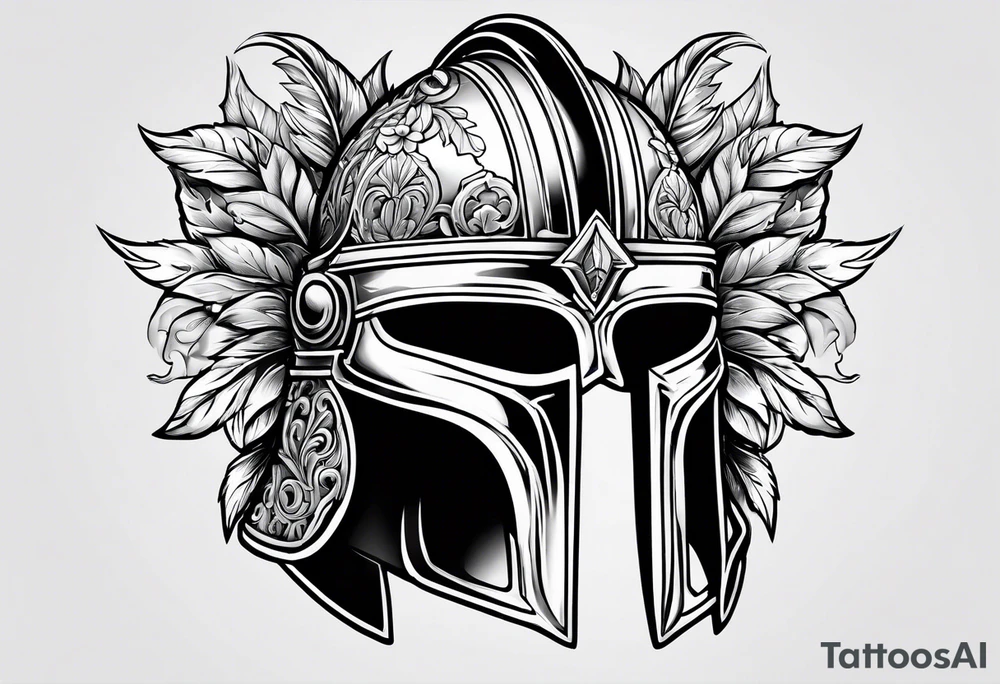 Roman helmet tattoo idea