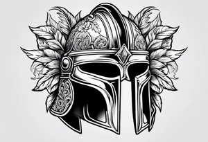 Roman helmet tattoo idea