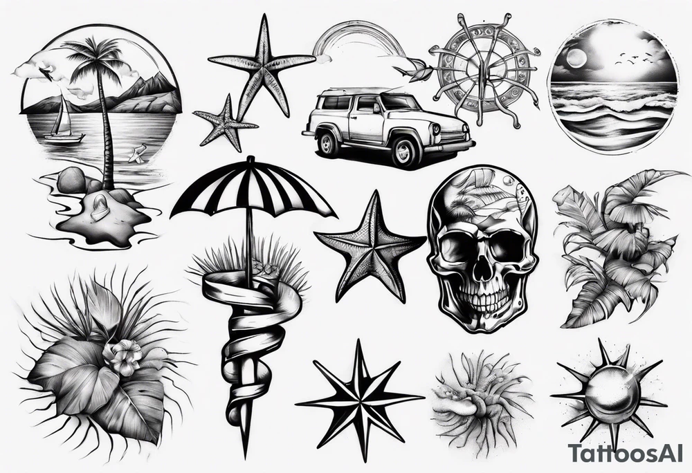 beach tattoo idea