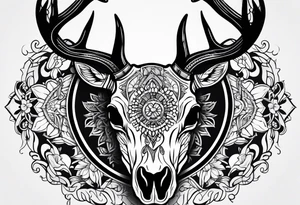deer skull tattoo idea