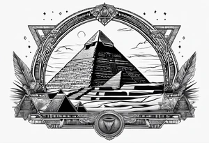Egyptian pyramids destroyed tattoo idea