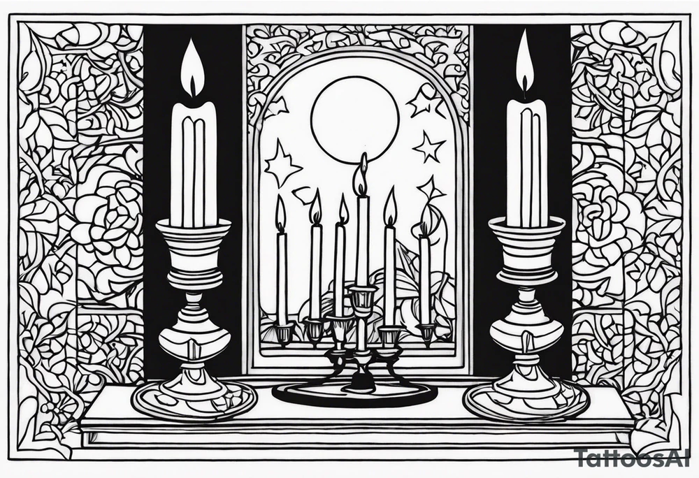 parchemins where candlelights flickers though the air is deathly still tattoo idea