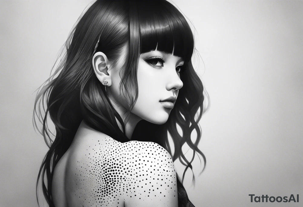 anime girl tattoo idea