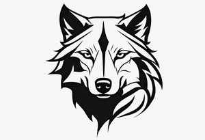 Powerful wolf tattoo idea