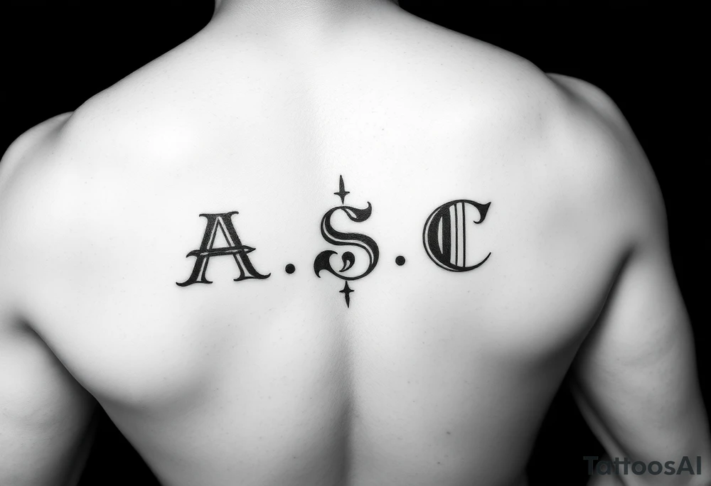 Initials A.S.C on the side of the wrist near the bone more basic for girls tattoo idea